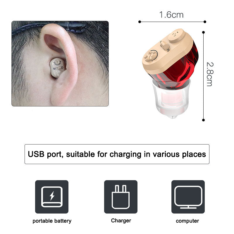 Hearing Aid for Seniors and Adults Rechargeable Hearing Aid Invisible Hearing Amplifier Sound Amplifier Hearing Aid for Seniors and Adults Rechargeable Hearing Aid Invisible Hearing Amplifier Sound Amplifier